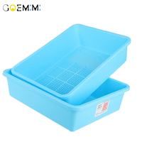 Koty kuweta kuweta dla zwierzaka Bedpan przeciw rozpryskom taca dla kota z łopatą kotek dla psa czysta toaleta plastikowa kuweta zestaw treningowy 1